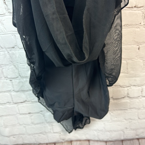 BloomChic Black Ruched Ties Handkerchief Hem Crisscross Swim Dress Plus … - Picture 5 of 7